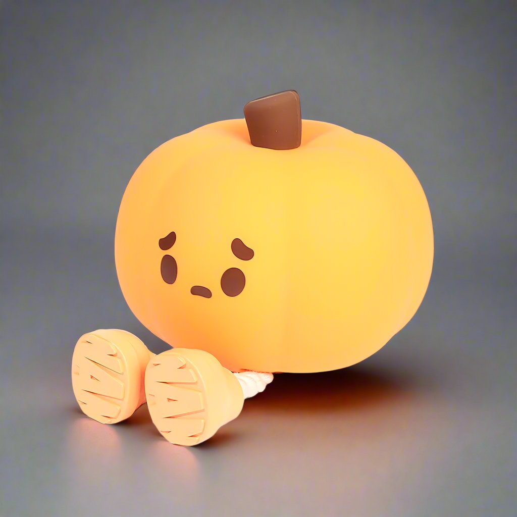 Home Decor Halloween Pumpkin Night Light Cute Soft Silicone Lamp Touch Dimmable Rechargeable Bedside Decor Light Kids Gifts Halloween Decorations